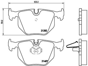 Bremseklosser sett, Bakaksel, ALPINA,BMW,LAND ROVER, 34211163324, 34211163326, 34211163833, 34211164581, 34211164582, 34212157576, 34212