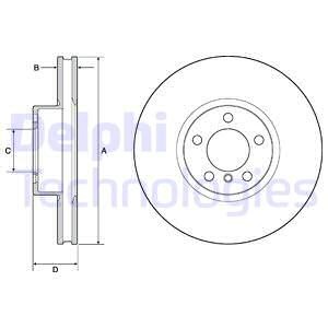 Bremseskive, Framaksel, BMW 7 [E65, E66, E67], 3411 6767 353, 3411 6864 904