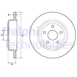 Bremseskive, JEEP GRAND CHEROKEE IV, 52124763AB, 52124763AC, 52124763AD