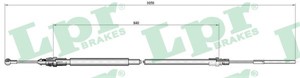 Kabel, parkeringsbremse, Bak, Venstre, CITROËN C8, FIAT ULYSSE, LANCIA PHEDRA, PEUGEOT 807, 1400310380, 4745Y8