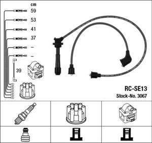 Tennledningssett, SUZUKI WAGON R+ Halvkombi, 33705-75F02, 33705-75F03, 33710-75F00