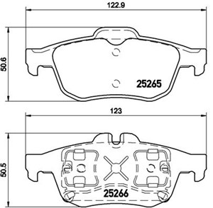 Bremseklosser sett, Bakaksel, RENAULT LATITUDE, 440602154R, 440608281R