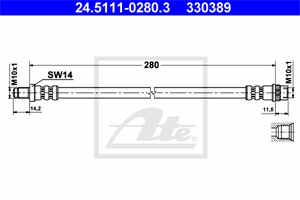 Bremseslange, Foran, RENAULT, 77 00 832 611