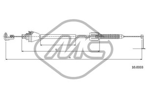 Gasskabel, RENAULT LAGUNA I, LAGUNA Grandtour I, 7700 825 601