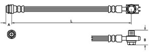 Bremseslange, bakaksel begge sider, VW PASSAT B5.5, PASSAT B5.5 Variant, 3B7611775