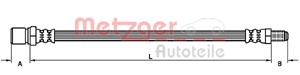 Bremseslange, framaksel, Høyre eller venstre, FIAT PANDA, 51745709