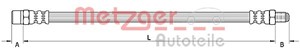 Bremseslange, Bakre venstre, Høyre bak, Høyre bakaksel, Venstre bakaksel, BMW 5 Gran Turismo [F07], 7 [F01, F02, F03, F04], 3432 6 789 2