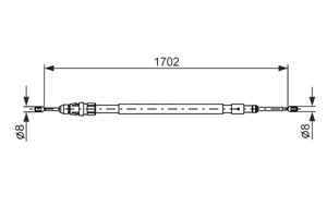 Kabel, parkeringsbremse, Høyre, Venstre, CITROËN C2, C2 ENTERPRISE, PEUGEOT 1007, 4746 16