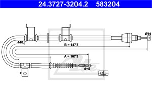 Kabel, parkeringsbremse, Bakre venstre, KIA CEE'D Halvkombi, CEE'D SW, PRO CEE'D, 59760-1H400
