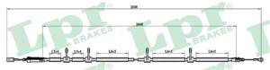 Kabel, parkeringsbremse, Foran, CITROËN,FIAT,PEUGEOT, 1350314080, 474629