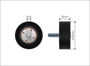 Styrerulle-kilerem tannrem, CHEVROLET CAPTIVA, CRUZE, EPICA, LACETTI, NUBIRA Kombi, NUBIRA Sedan, OPEL ANTARA A, 4805176, 96440326