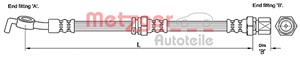 Bremseslange, Bakre venstre, CHEVROLET LACETTI, NUBIRA Kombi, NUBIRA Sedan, DAEWOO LACETTI Halvkombi, NUBIRA Sedan, NUBIRA Wagon, 964048