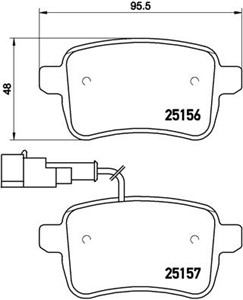 Bremseklosser sett, ALFA ROMEO GIULIETTA, GIULIETTA Skåp/halvkombi, DODGE DART, 0000077365357, 71770092, 77365357