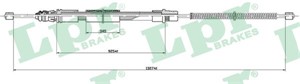 Kabel, parkeringsbremse, Venstre, RENAULT TRAFIC Buss, TRAFIC Flak/chassi, TRAFIC Skåp, 7700307720