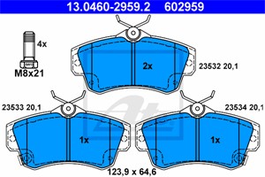 Bremseklosser sett, Framaksel, CHRYSLER PT CRUISER, PT CRUISER Cabriolet, PT CRUISER Combi Van, 0 5017 843AA, 0 5083 853AA, 5017 843AA,