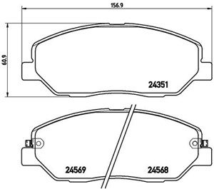 Bremseklosser sett, Framaksel, HYUNDAI,KIA,SSANGYONG, 48130341A0, 4813036B00, 581010WA00, 581012BA00, 581012BA10, 581012JA11, 581012PA00