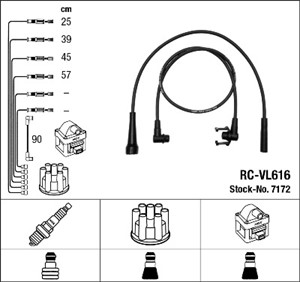 Tennledningssett, RENAULT 11, 9, VOLVO 340-360, 340-360 Sedan, 77 00 855 768, 7700 8557 68