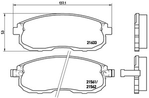 Bremseklosser sett, Framaksel, INFINITI,NISSAN, 410600V090, 4106015E90, 410601E590, 410602Y090, 4106040U90, 4106040U92, 4106040U93, 4106