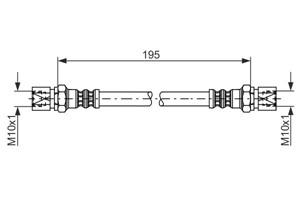 Bremseslange, Bakaksel, Innvendig, Ytre, CHEVROLET,DAEWOO,OPEL,SAAB,VAUXHALL, 45 65 719, 5 62 094, 5 62 346, 90 235 999, 90 445 758, 902