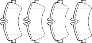 Bremseklosser sett, Bakaksel, MERCEDES-BENZ,VW, 004 420 81 20, 005 420 74 20, 2E0 698 451A, 2E0 698 451B, A004 420 81 20, A005 420 74 20