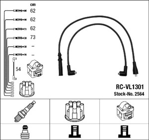 Tennledningssett, VOLVO 240, 240 Kombi, 340-360, 340-360 Sedan, 740, 740 Kombi, 760, 1306 696-4, 2708 00-6, 2708 98-0, 2721 93-4