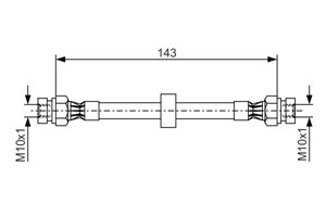 Bremseslange, Bakaksel, Innvendig, SEAT,VW, 6N0 611 775 A