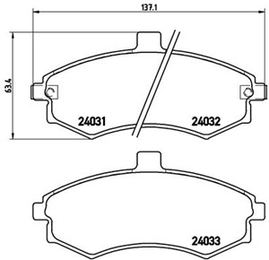 Bremseklosser sett, Framaksel, HYUNDAI ELANTRA III, ELANTRA Sedan III, MATRIX, 5810117A10, 5810117A20, 581012DA30, 581012DA31, 581012DA4