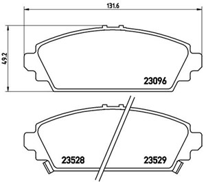 Bremseklosser sett, HONDA ACCORD VI, ACCORD Hatchback VI, CIVIC Hatchback VII, 45022S1AE61, 45022S1AE62, 45022S1AE63, 45022S1AE80, 45022