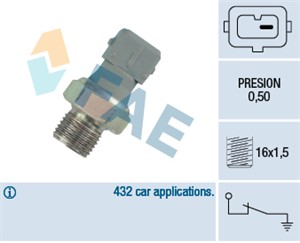 Oljetrykkbryter, CITROËN,FIAT,HYUNDAI,LANCIA,NISSAN,PEUGEOT,RENAULT,ROVER,SUZUKI, 04420908, 093168641, 1131.61, 1131.82, 16582-66G00-000
