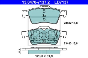 Bremseklosser sett, Bakaksel, NISSAN,RENAULT, 44060-AV625, 44060-AV725, 44060-BA00F, 77 01 206 609, 77 01 207 996