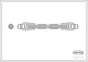Bremseslange, Framaksel, AUDI A8 D2, VW PASSAT B5.5, 4D0611707D, 4D0611707F, 4D0611707H