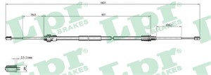 Kabel, parkeringsbremse, Bak, Høyre, Venstre, PEUGEOT 207, 207 Sedan, 207 Skåp/halvkombi, 207 SW, 4745Z3, 9650902580
