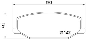 Bremseklosser sett, Framaksel, SUZUKI, 1A013323Z, 1A073323Z, 1A123323Z, 1A123323ZA, 1V643328Z, 5511070A00, 5511070A00000, 5511080000, 55