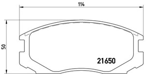 Bremseklosser sett, Framaksel, DAIHATSU,MITSUBISHI,PROTON, 04465B4010, 04465B4020, 04465B4030, 04465B4040, 04465B4050, 0449167R01, 04491