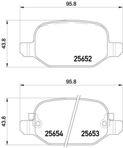 Bremseklosser sett, FIAT 500L, 0000077366456, 77366456, 77366457, 77366993, 77367515, 77367516