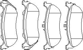 Bremseklosser sett, Bakaksel, MERCEDES-BENZ M-KLASS [W163], 163 420 04 20, A163 420 04 20