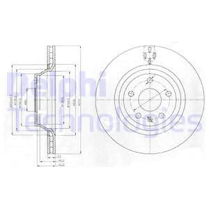 Bremseskive, Bakaksel, AUDI A3, TT, TT Roadster, 8J0 615 601A