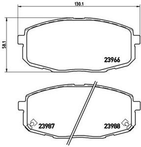 Bremseklosser sett, Framaksel, HYUNDAI,KIA, 0K2JA3328Z, 0K2JA3328ZA, 581010QA00, 581011HA00, 581011HA10, 581011HA20, 581011MA60, 581011X
