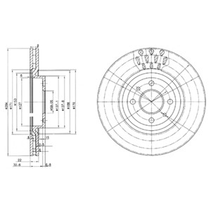 Bremseskive, Framaksel, Høyre, Venstre, ALFA ROMEO,FIAT,LANCIA, 46403958, 46427947, 46427949, 51896288, 6001073196, 60811878, 60811890,