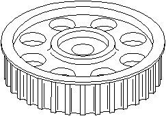 Tannhjul, kamaksel, Bak, AUDI,VOLVO,VW, 074 130 111H, 82407512, 82423133, 82423134, 82434779, 82453600, 9180619