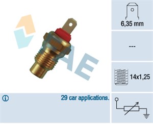 Kjølevæsketemperatursensor, FIAT PANDA, UNO, 7542186, 7548005, 7588803, 7588883, 81.50610.6048, 81.50610.6058, 81.50610.6084, 81.50610.6