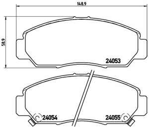 Bremseklosser sett, Framaksel, HONDA ACCORD VII, FR-V, STREAM, 06450S7AE00, 06450S7AE50, 06450SJFE00, 45022SDAC00, 45022SDBA00, 45022SDB