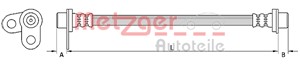 Bremseslange, Bak, Innvendig, Høyre bak, Høyre, CITROËN C-CROSSER, C-CROSSER ENTERPRISE, MITSUBISHI OUTLANDER II, PEUGEOT 4007, 4650A244