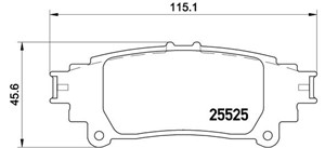 Bremseklosser sett, Bakaksel, LEXUS GS, IS III, RC, 0446630280, 0446630281, 0446630290, 0446630310, 0446630311, 044663031179, 0446630312