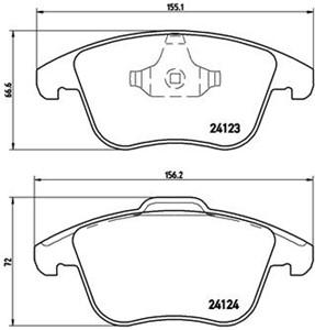 Bremseklosser sett, Framaksel, LAND ROVER RANGE ROVER EVOQUE, RANGE ROVER EVOQUE Cabriolet, RANGE ROVER EVOQUE VAN, LR027309