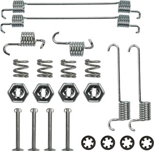 Tilbehørsett, bremsesko, Bakaksel, CITROËN AX, BX, PEUGEOT 106 I, 106 II, 4210650, 4308 40, 95619516, 95706500
