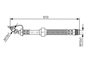Bremseslange, framaksel, Høyre eller venstre, Nede, OPEL,RENAULT,VAUXHALL, 77 00 302 379, 9160431