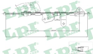 Kabel, parkeringsbremse, Bak, Venstre, CITROËN C1, PEUGEOT 107, TOYOTA AYGO, 4745Y3
