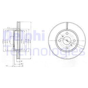 Bremseskive, Framaksel, TOYOTA PRIUS C, YARIS, YARIS / VIOS Sedan, 43512-52120