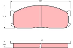 Bremseklosser sett, Framaksel, FORD ECONOVAN, ECONOVAN Skåp, KIA K2700, MAZDA E Buss, E Flak/chassi, E Skåp, 3250077, 3256541, S08349280